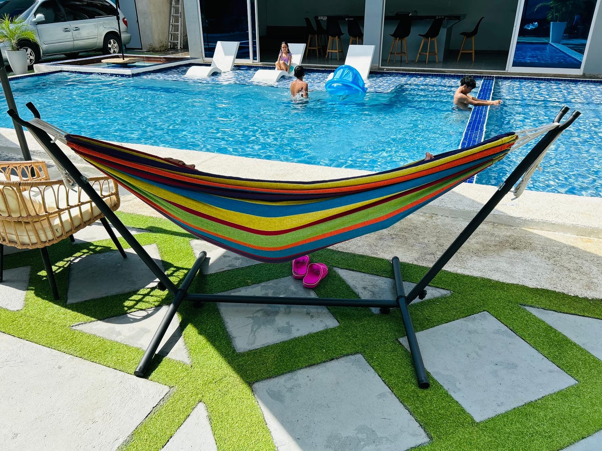 Hamaca con Soporte de Acero Portátil - imagen 1